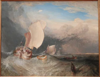 Bateaux de pêche avec des marchands négociant du poisson